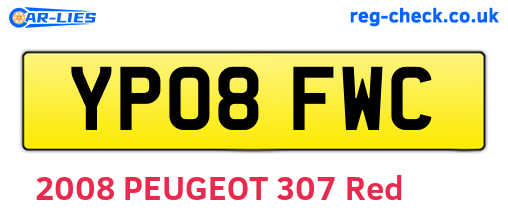 YP08FWC are the vehicle registration plates.