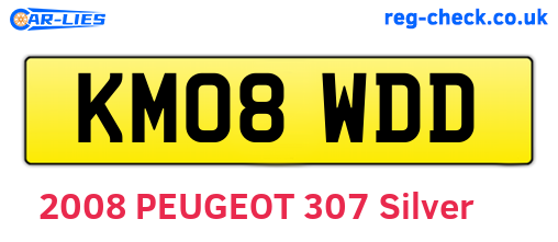 KM08WDD are the vehicle registration plates.