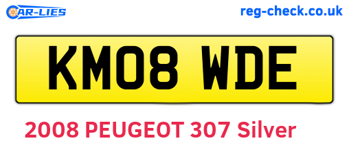KM08WDE are the vehicle registration plates.
