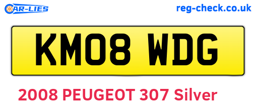KM08WDG are the vehicle registration plates.