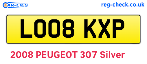 LO08KXP are the vehicle registration plates.