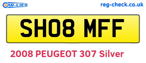 SH08MFF are the vehicle registration plates.