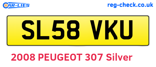 SL58VKU are the vehicle registration plates.