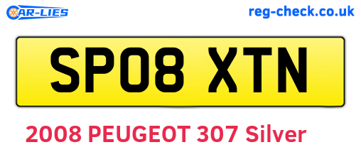 SP08XTN are the vehicle registration plates.