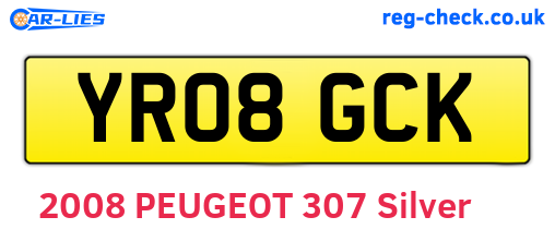 YR08GCK are the vehicle registration plates.