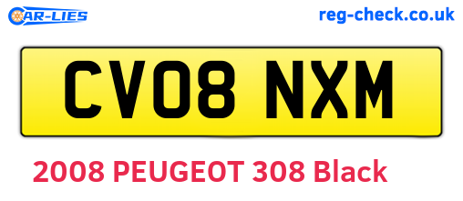 CV08NXM are the vehicle registration plates.