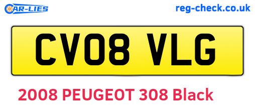 CV08VLG are the vehicle registration plates.