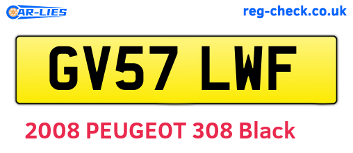 GV57LWF are the vehicle registration plates.