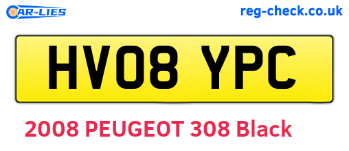 HV08YPC are the vehicle registration plates.