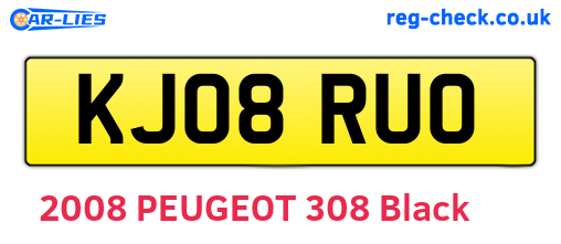KJ08RUO are the vehicle registration plates.