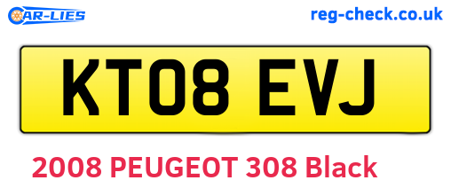 KT08EVJ are the vehicle registration plates.