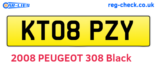 KT08PZY are the vehicle registration plates.