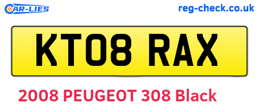 KT08RAX are the vehicle registration plates.