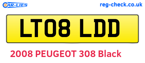 LT08LDD are the vehicle registration plates.