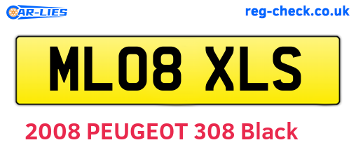 ML08XLS are the vehicle registration plates.
