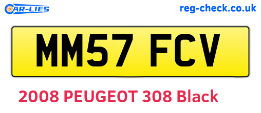 MM57FCV are the vehicle registration plates.