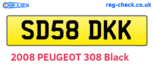 SD58DKK are the vehicle registration plates.
