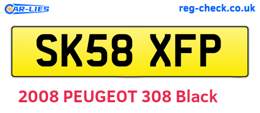 SK58XFP are the vehicle registration plates.