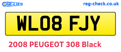 WL08FJY are the vehicle registration plates.