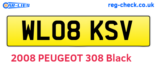 WL08KSV are the vehicle registration plates.