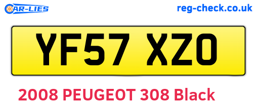 YF57XZO are the vehicle registration plates.