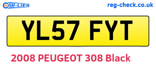 YL57FYT are the vehicle registration plates.