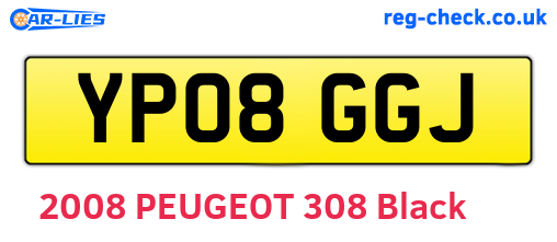 YP08GGJ are the vehicle registration plates.