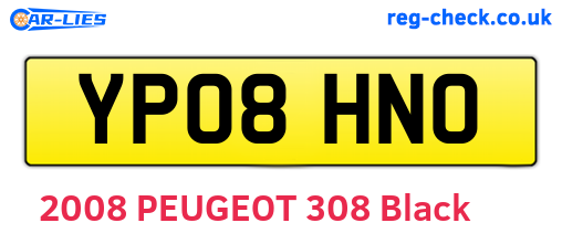 YP08HNO are the vehicle registration plates.