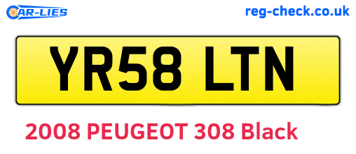 YR58LTN are the vehicle registration plates.