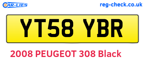 YT58YBR are the vehicle registration plates.