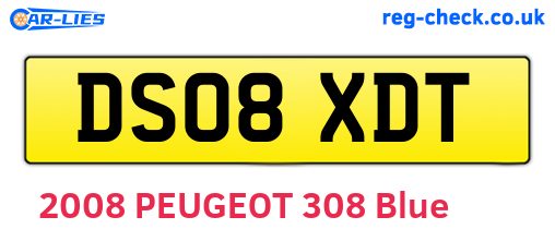 DS08XDT are the vehicle registration plates.
