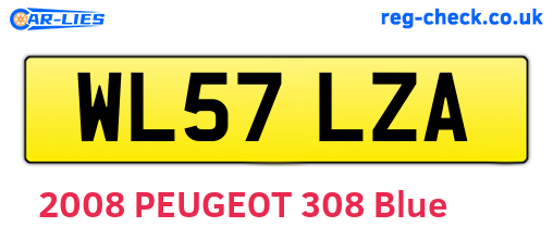 WL57LZA are the vehicle registration plates.