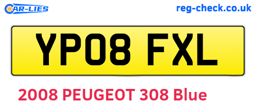 YP08FXL are the vehicle registration plates.