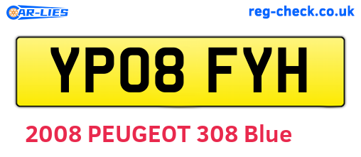 YP08FYH are the vehicle registration plates.