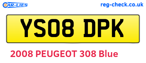 YS08DPK are the vehicle registration plates.