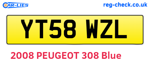 YT58WZL are the vehicle registration plates.