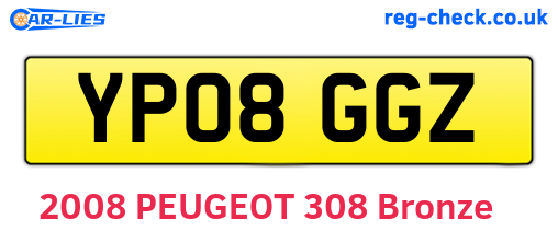 YP08GGZ are the vehicle registration plates.