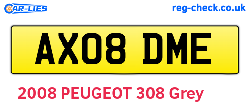 AX08DME are the vehicle registration plates.