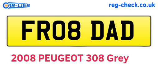 FR08DAD are the vehicle registration plates.