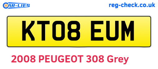 KT08EUM are the vehicle registration plates.
