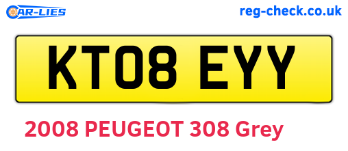 KT08EYY are the vehicle registration plates.