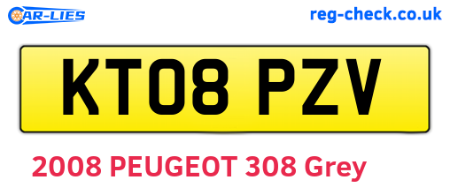 KT08PZV are the vehicle registration plates.