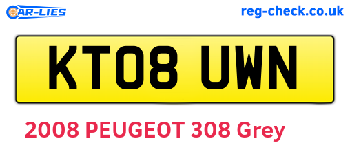 KT08UWN are the vehicle registration plates.