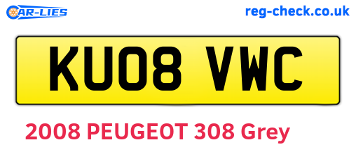 KU08VWC are the vehicle registration plates.
