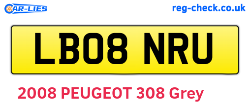 LB08NRU are the vehicle registration plates.