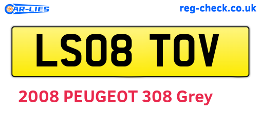 LS08TOV are the vehicle registration plates.
