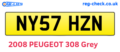 NY57HZN are the vehicle registration plates.