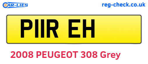 P11REH are the vehicle registration plates.