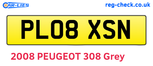 PL08XSN are the vehicle registration plates.