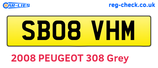 SB08VHM are the vehicle registration plates.